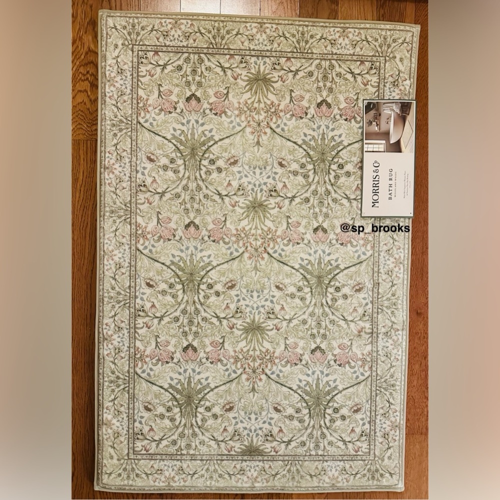 🎁Morris & Co. Bath Rug - Natural - 24”x36” Woodland Weeds Memory Foam Bath Rug